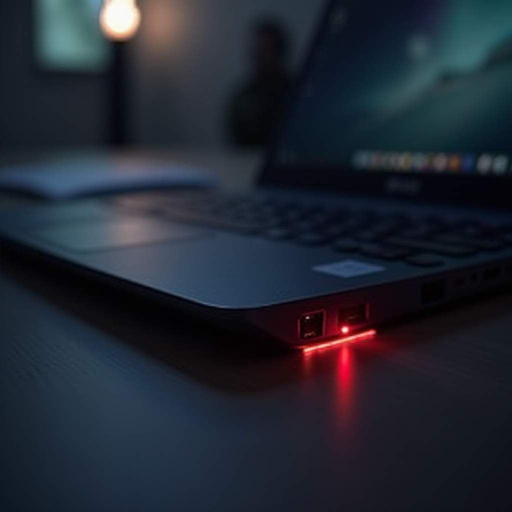 asus laptop red light